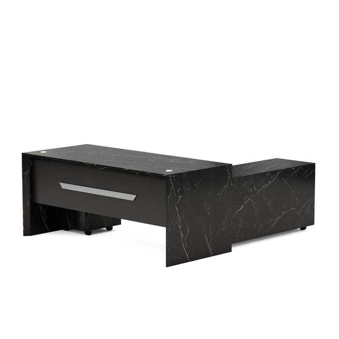 Neptune 63-71" Rectangular Executive Desk with Mobile Return | AF Essence Mooreen WX-E1508