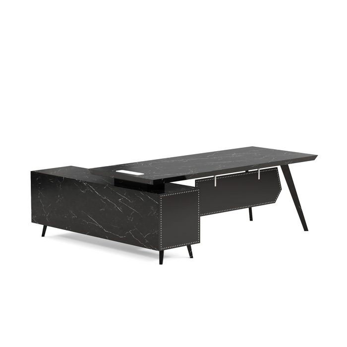 Pacific 87" L-shaped Executive Desk | AF Essence Mooreen WX-E1505