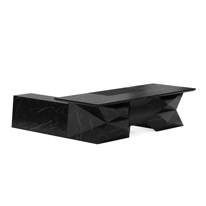 Pariah 110-126" L-shaped Executive Desk | AF Essence Firewood WX-P3501