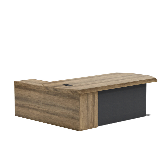 Khloe 95" L-shaped Executive Desk | AF Essence Firewood WX-P3502