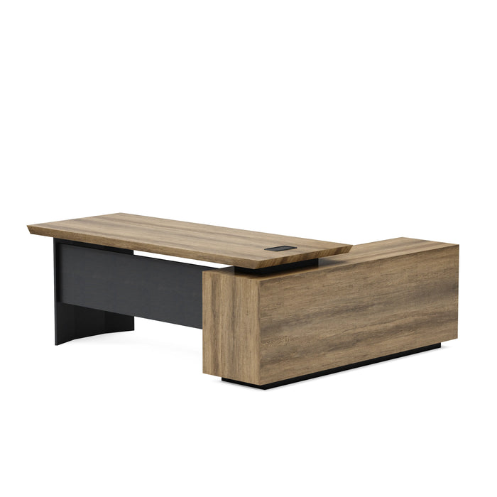 Parker 78" L-shaped Executive Desk | AF Essence Firewood WX-P3507