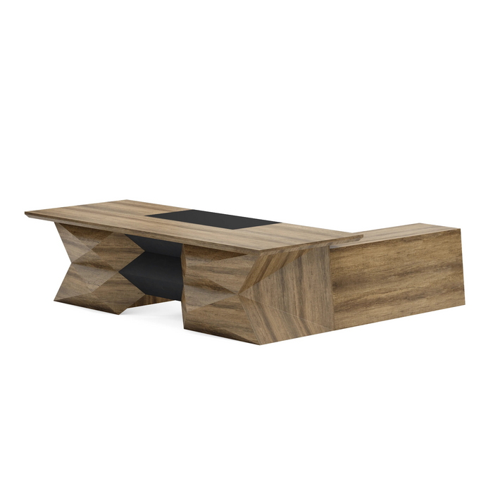 Pariah 110-126" L-shaped Executive Desk | AF Essence Firewood WX-P3501