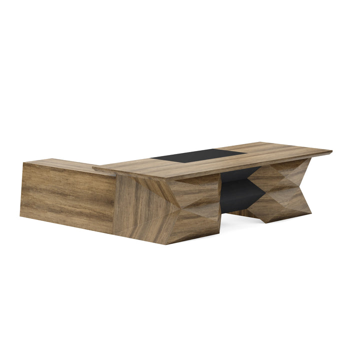 Pariah 110-126" L-shaped Executive Desk | AF Essence Firewood WX-P3501