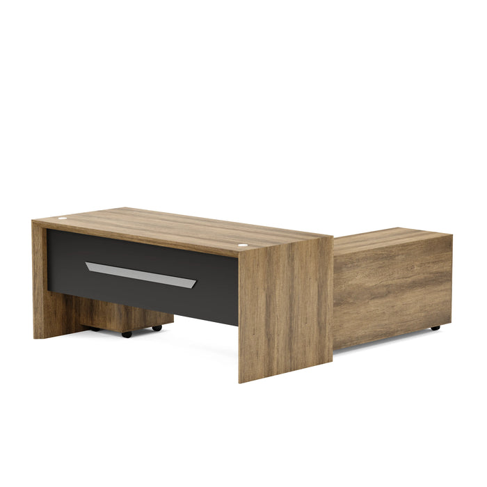 Neptune 63-71" Rectangular Executive Desk with Mobile Return | AF Essence Mooreen WX-E1508