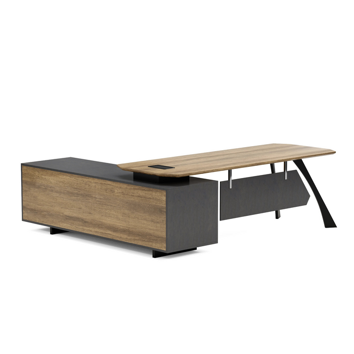 Nikolai 87" L-shaped Executive Desk | AF Essence Tribeca WX-N2805