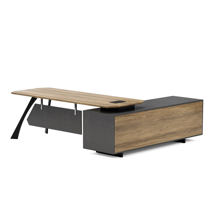 Nikolai 87" L-shaped Executive Desk | AF Essence Tribeca WX-N2805