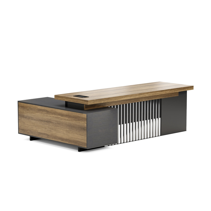 Cecilia 95" L-shaped Executive Desk | AF Essence Tribeca WX-N2802