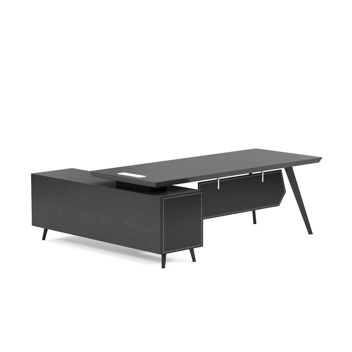 Pacific 87" L-shaped Executive Desk | AF Essence Mooreen WX-E1505