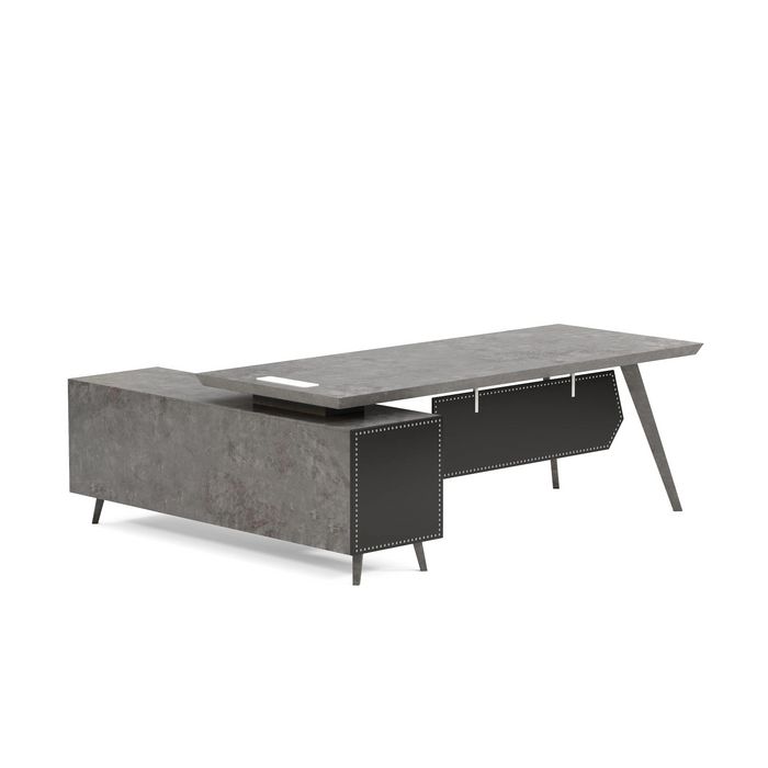 Pacific 87" L-shaped Executive Desk | AF Essence Mooreen WX-E1505