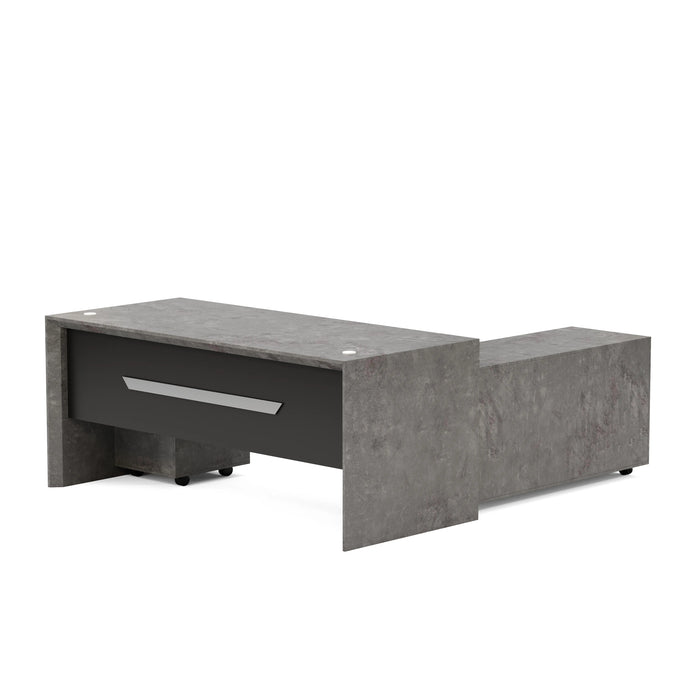 Neptune 63-71" Rectangular Executive Desk with Mobile Return | AF Essence Mooreen WX-E1508