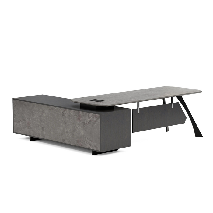 Nikolai 87" L-shaped Executive Desk | AF Essence Tribeca WX-N2805