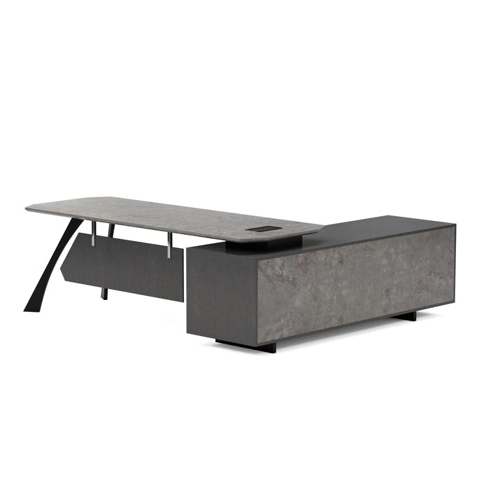 Nikolai 87" L-shaped Executive Desk | AF Essence Tribeca WX-N2805