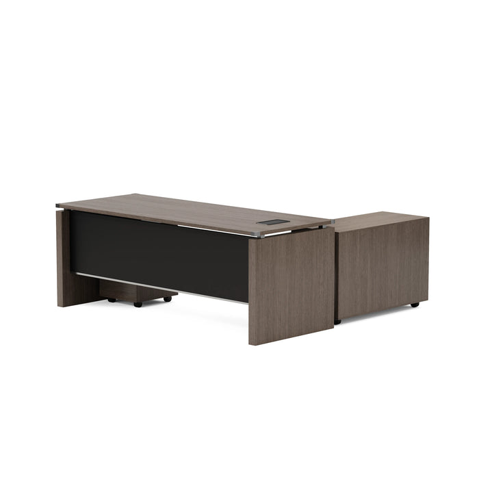 Escritorio ejecutivo rectangular Angel de 79" con gabinetes de almacenamiento | AF Essence Carnegie WX-M2506