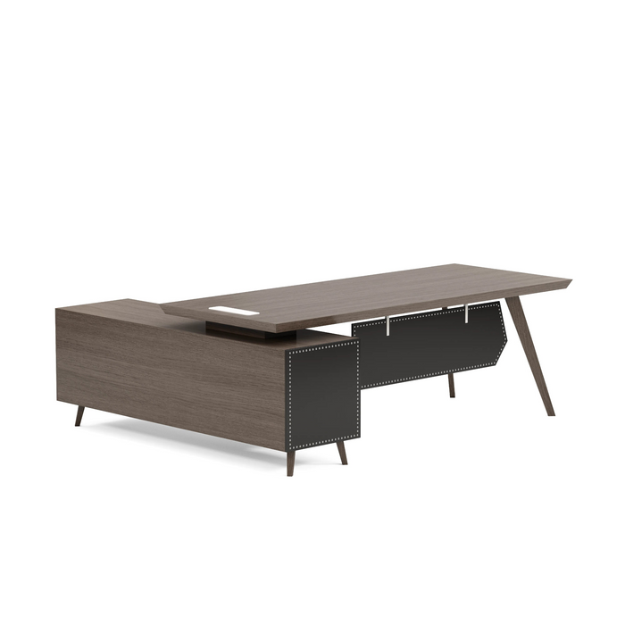 Pacific 87" L-shaped Executive Desk | AF Essence Mooreen WX-E1505