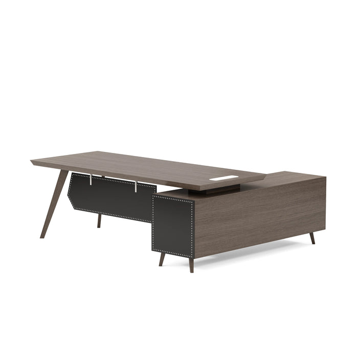 Pacific 87" L-shaped Executive Desk | AF Essence Mooreen WX-E1505