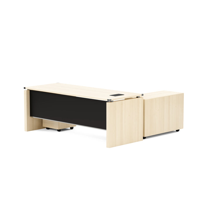 Escritorio ejecutivo rectangular Angel de 79" con gabinetes de almacenamiento | AF Essence Carnegie WX-M2506