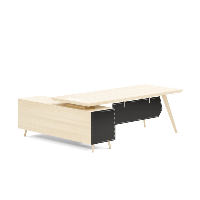 Pacific 87" L-shaped Executive Desk | AF Essence Mooreen WX-E1505