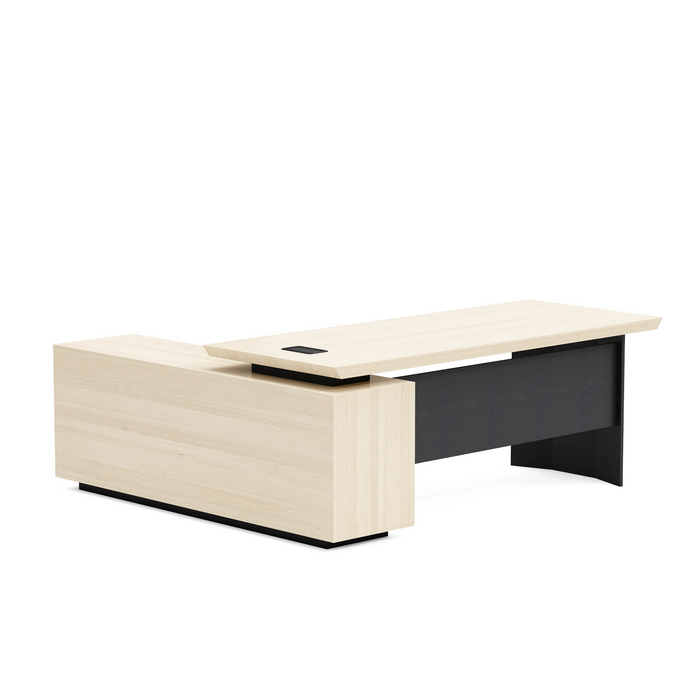 Parker 78" L-shaped Executive Desk | AF Essence Firewood WX-P3507