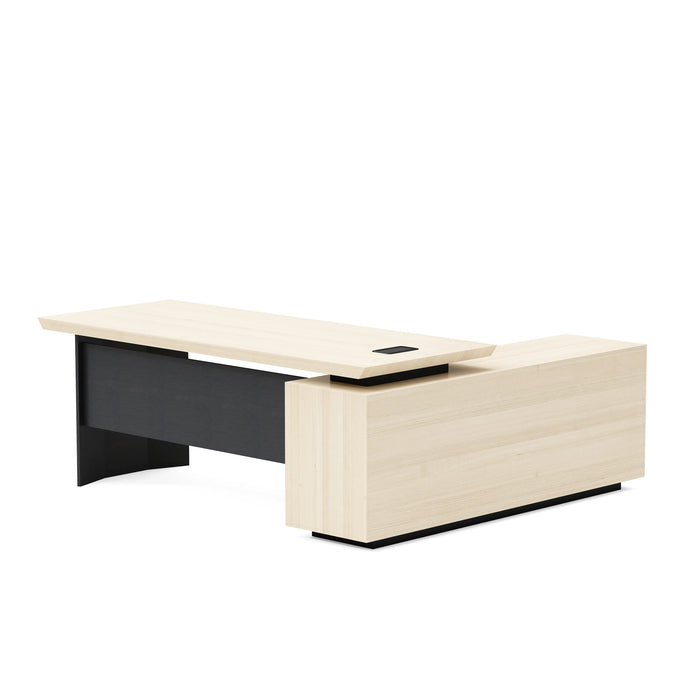 Parker 78" L-shaped Executive Desk | AF Essence Firewood WX-P3507