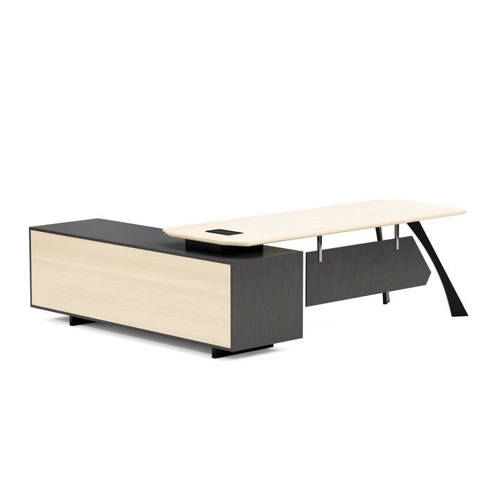 Nikolai 87" L-shaped Executive Desk | AF Essence Tribeca WX-N2805