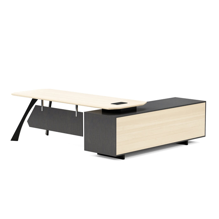 Nikolai 87" L-shaped Executive Desk | AF Essence Tribeca WX-N2805