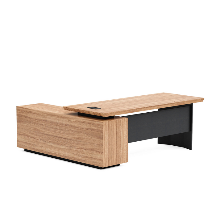 Parker 78" L-shaped Executive Desk | AF Essence Firewood WX-P3507