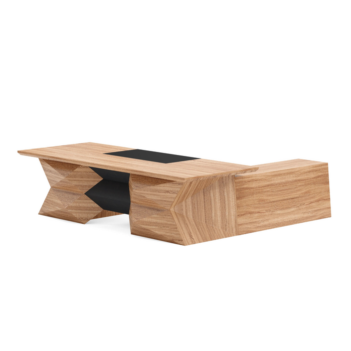 Pariah 110-126" L-shaped Executive Desk | AF Essence Firewood WX-P3501