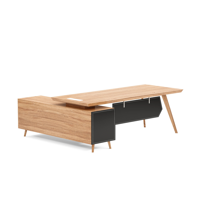 Pacific 87" L-shaped Executive Desk | AF Essence Mooreen WX-E1505