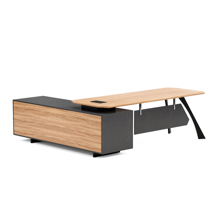 Nikolai 87" L-shaped Executive Desk | AF Essence Tribeca WX-N2805