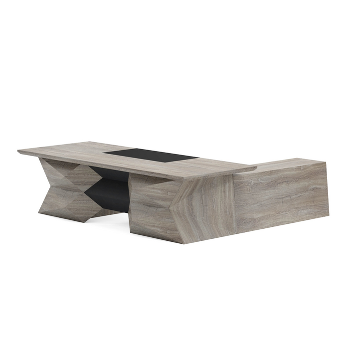 Pariah 110-126" L-shaped Executive Desk | AF Essence Firewood WX-P3501