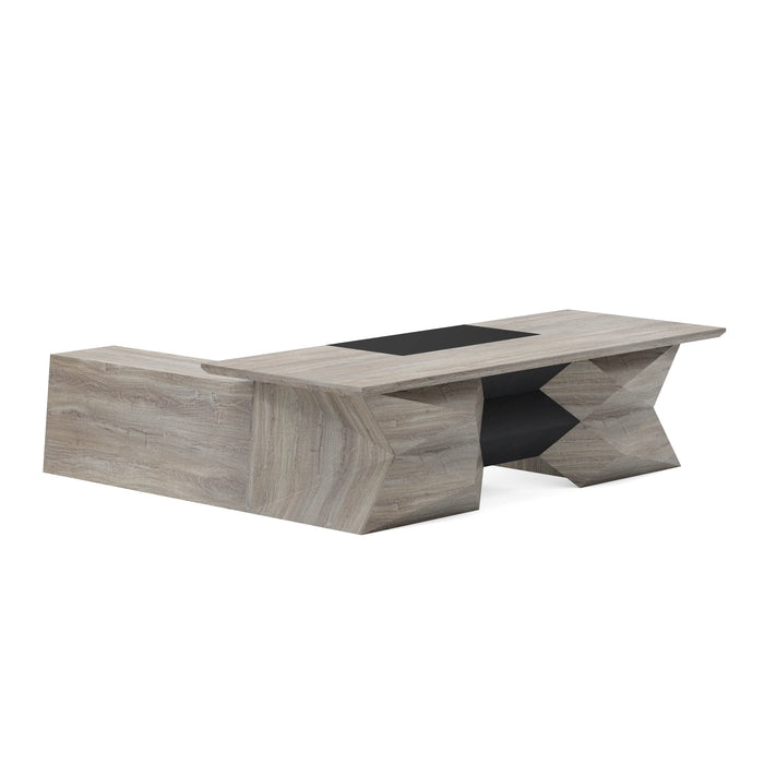 Pariah 110-126" L-shaped Executive Desk | AF Essence Firewood WX-P3501