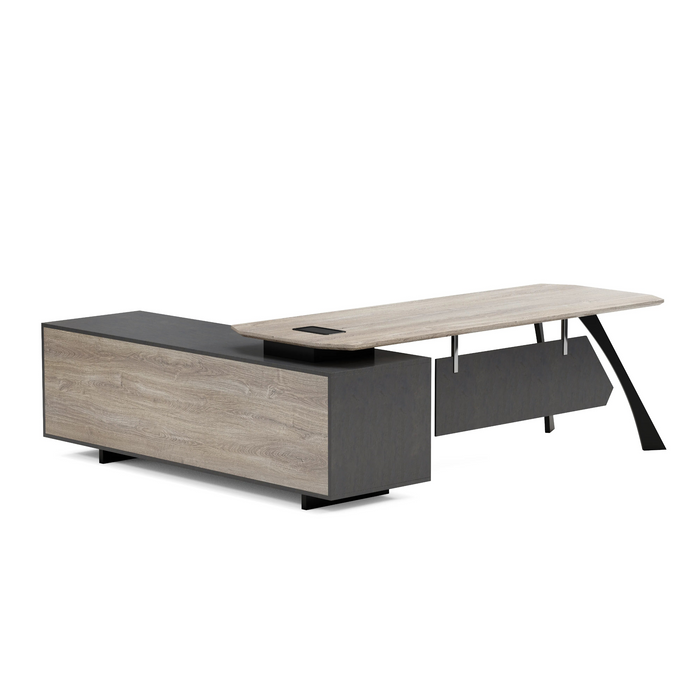 Nikolai 87" L-shaped Executive Desk | AF Essence Tribeca WX-N2805