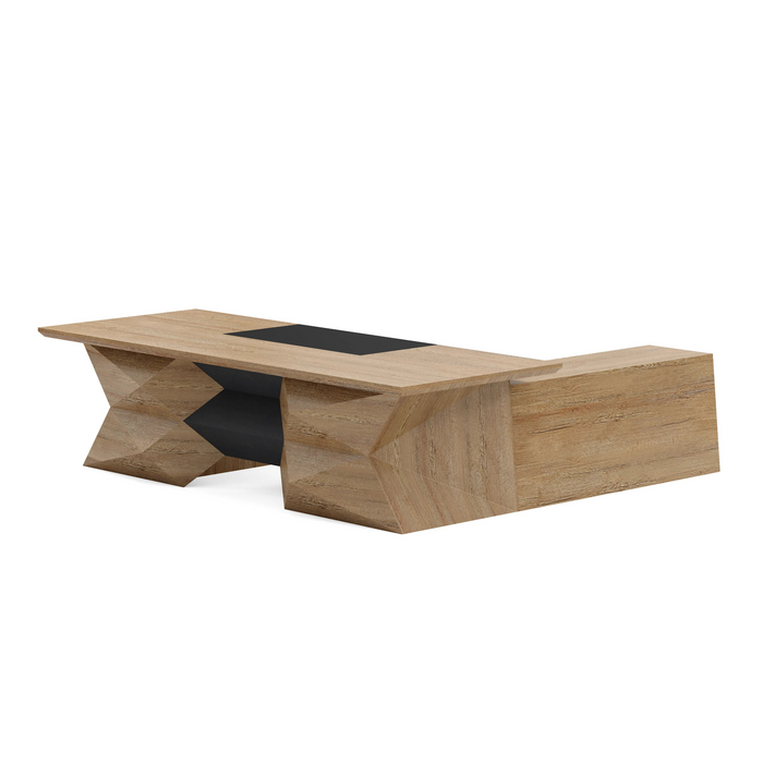 Pariah 110-126" L-shaped Executive Desk | AF Essence Firewood WX-P3501