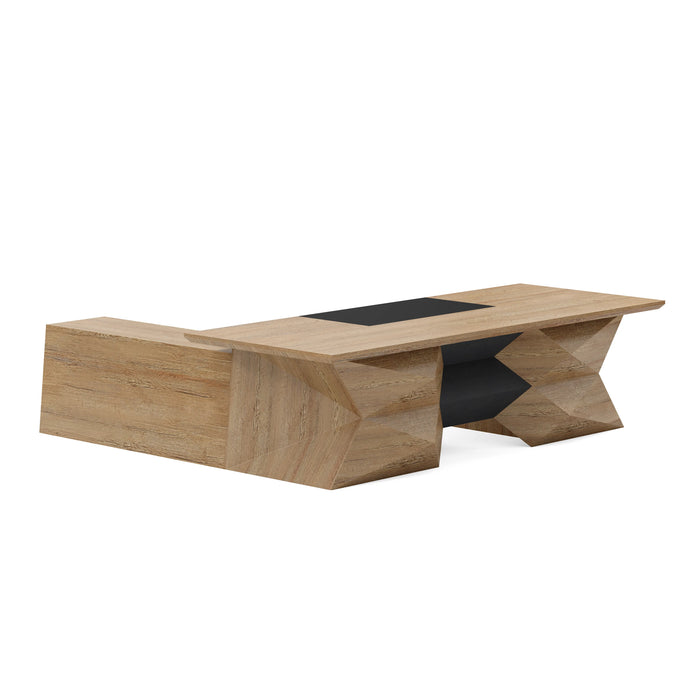 Pariah 110-126" L-shaped Executive Desk | AF Essence Firewood WX-P3501