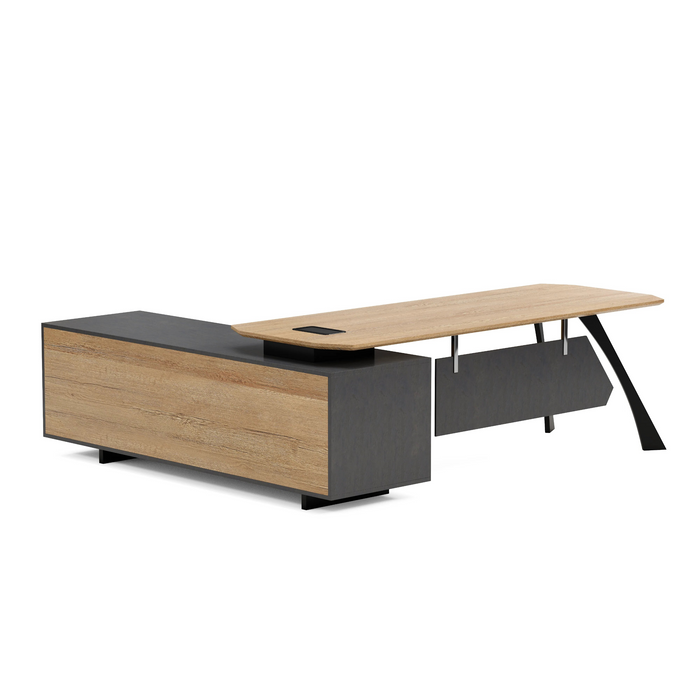 Nikolai 87" L-shaped Executive Desk | AF Essence Tribeca WX-N2805