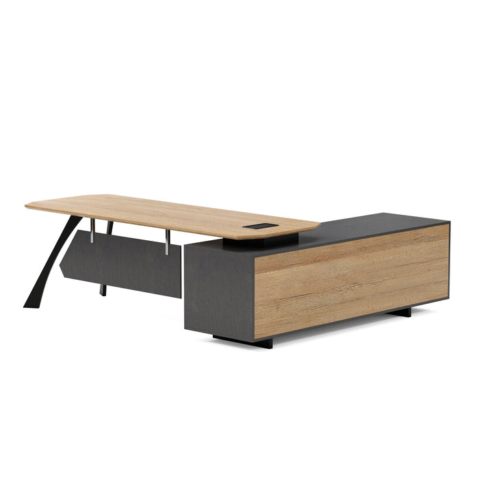 Nikolai 87" L-shaped Executive Desk | AF Essence Tribeca WX-N2805