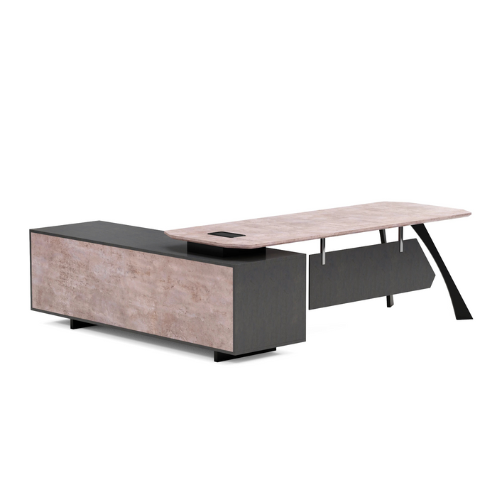 Nikolai 87" L-shaped Executive Desk | AF Essence Tribeca WX-N2805