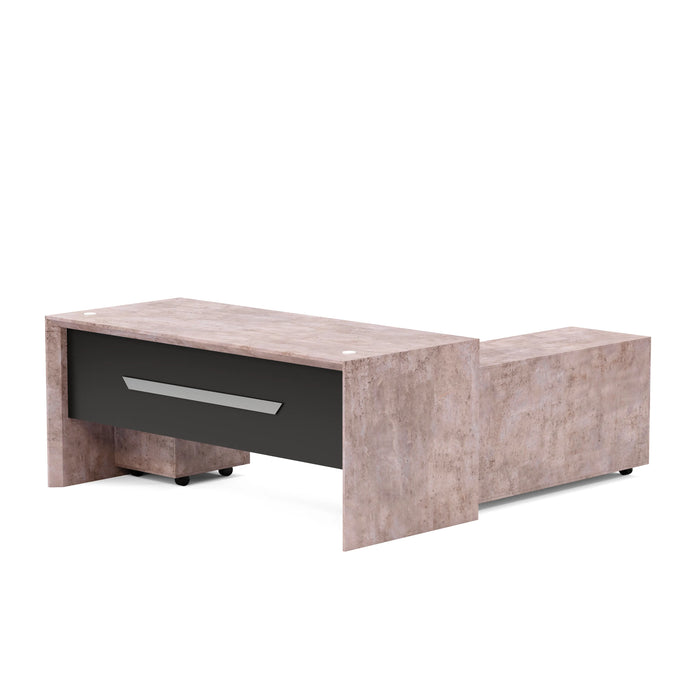 Neptune 63-71" Rectangular Executive Desk with Mobile Return | AF Essence Mooreen WX-E1508