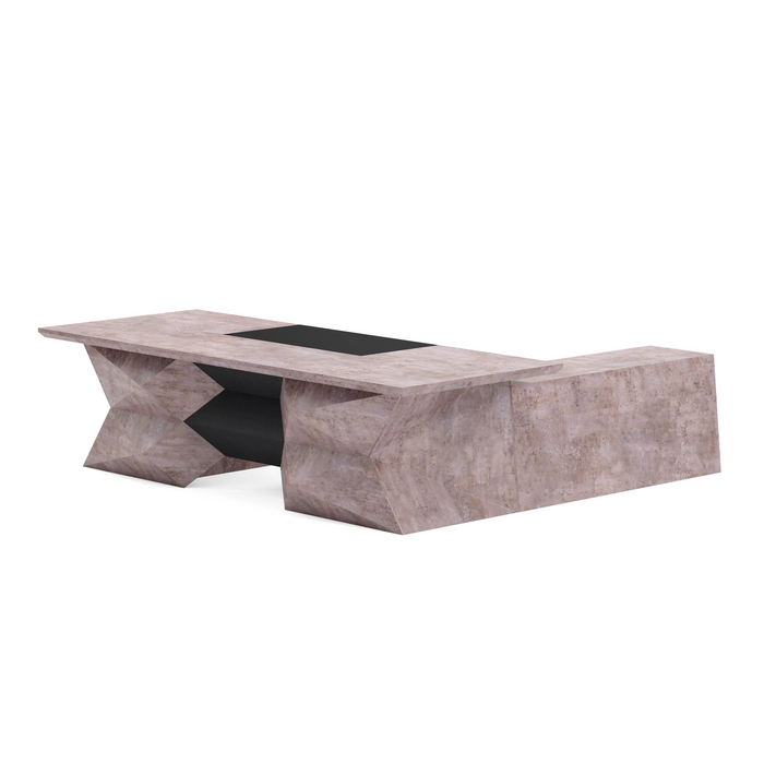 Pariah 110-126" L-shaped Executive Desk | AF Essence Firewood WX-P3501