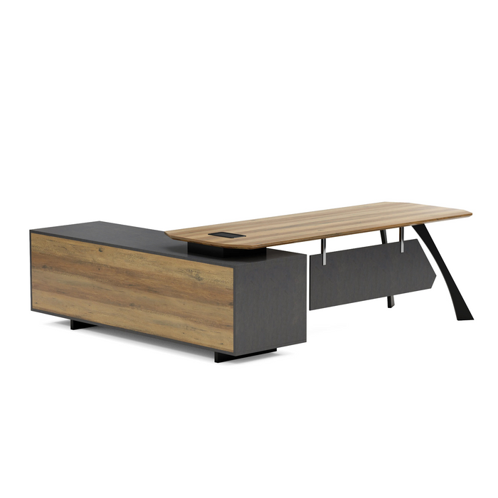 Nikolai 87" L-shaped Executive Desk | AF Essence Tribeca WX-N2805