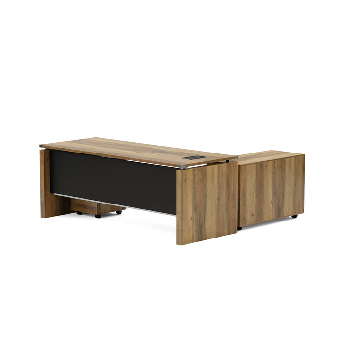 Escritorio ejecutivo rectangular Angel de 79" con gabinetes de almacenamiento | AF Essence Carnegie WX-M2506