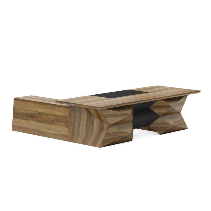 Pariah 110-126" L-shaped Executive Desk | AF Essence Firewood WX-P3501