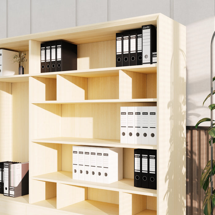 Nora 126" Library Wall Shelving Unit | AF Essence Carnegie WX-MS2501