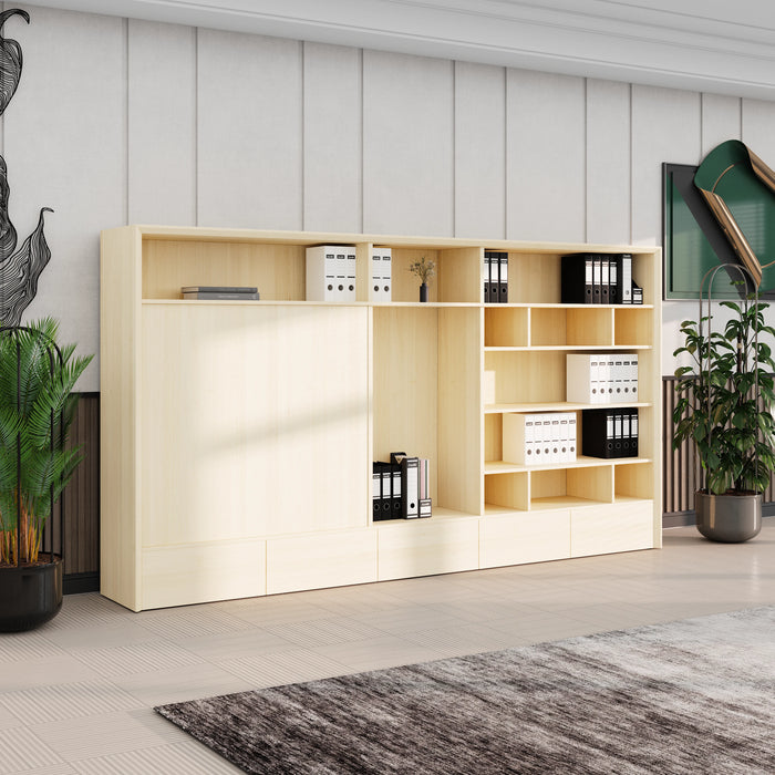 Nora 126" Library Wall Shelving Unit | AF Essence Carnegie WX-MS2501