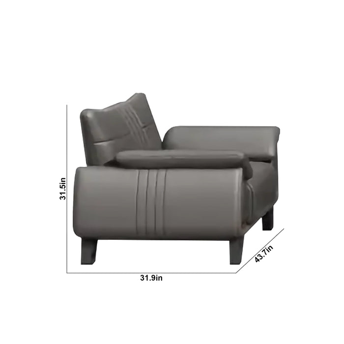 Ava 44-83" Black PU Leather Lounge Seating Sofas | AF [ZT] JY-L-8805