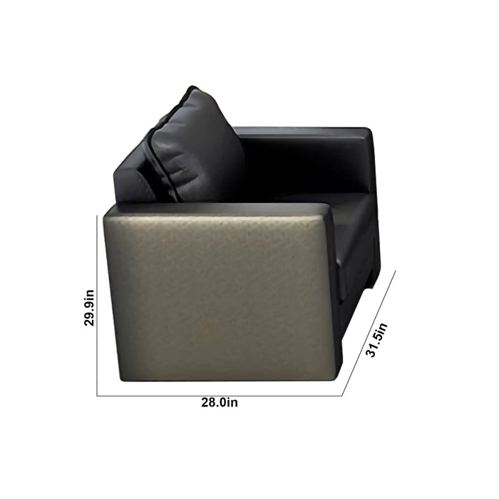 Zach 32-71" Black PU Leather Lounge Seating Sofas | AF [ZT] JY-K910