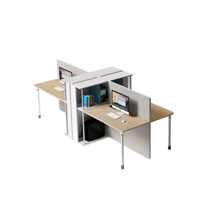 Arcadia Professional White Oak Gold Commercial Staff Office Workplace Workstation Desks Suitable for Offices