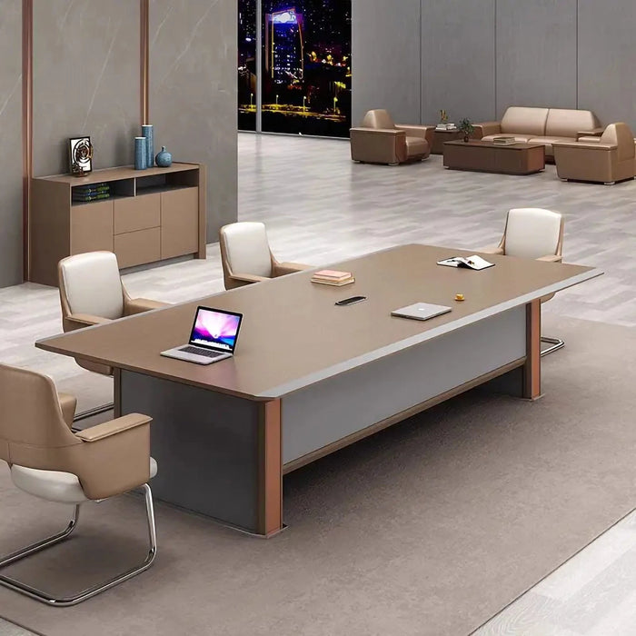 Lucian 8-20' Brown Rectangular Conference Room Table | AF LY-DQ-H14