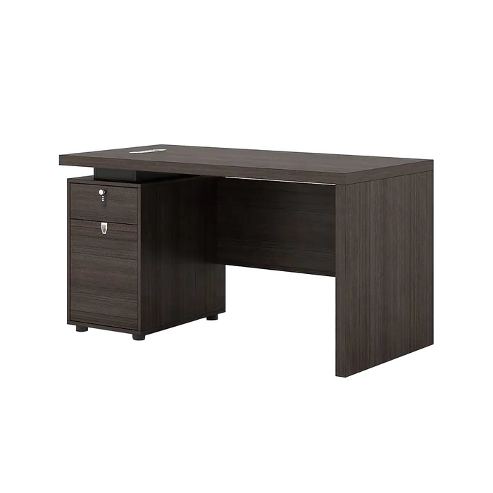 Ryver 55" Brown Rectangular Executive Desk | AF ZS-AB-140-2