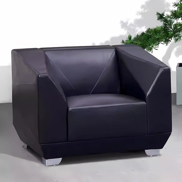 Reed 31-78" Black PU Leather Lounge Seating Sofas | AF [ZT] JY-DS